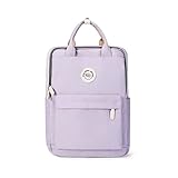 HYC00 Rucksack Mädchen Teenager Jungen Schulrucksack 14 Zoll Laptop Schulranzen Leichtgewicht Schultaschen, Reisen Rucksack für Damen Herren,A-Lila