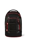 satch pack Schulrucksack ab 5. Klasse ergonomisch 30L Stauraum standfest Organisationstalent Fire Phantom - Schwarz