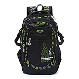 Jungen Schulrucksack Schultasche Schulranzen Freizeitrucksack Daypacks für Jungen Jugendliche Rucksack Bookbag Heavy Duty Student Reisen Backpack (Grün)