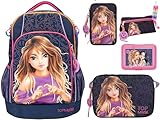 Trends & more Schulrucksack Topmodel Rucksack Schultasche Federmappe 3 Fach Depesche Set